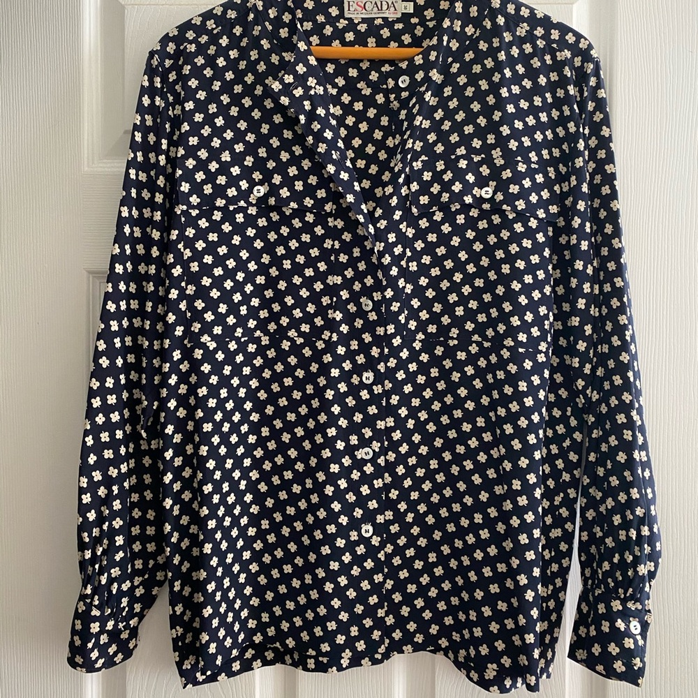 100% silk Vintage Escada Blouse